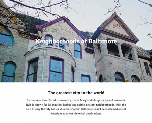 Preview image of Baltimore neighborhoods project