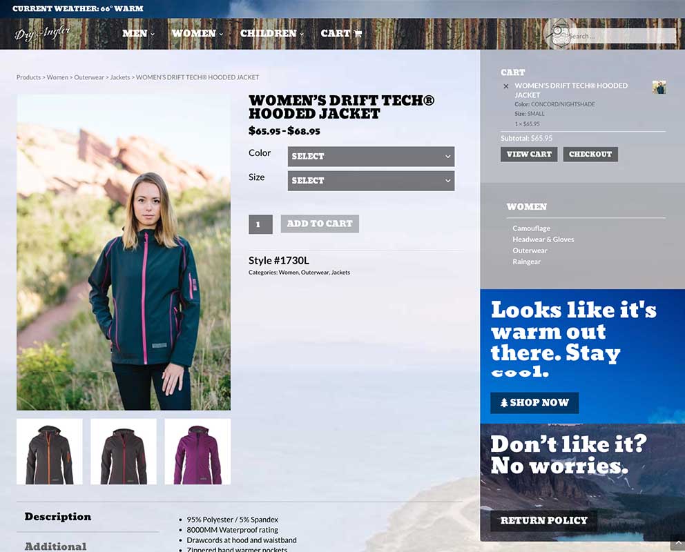 Preview image of Dry Angler Apparel individual product page